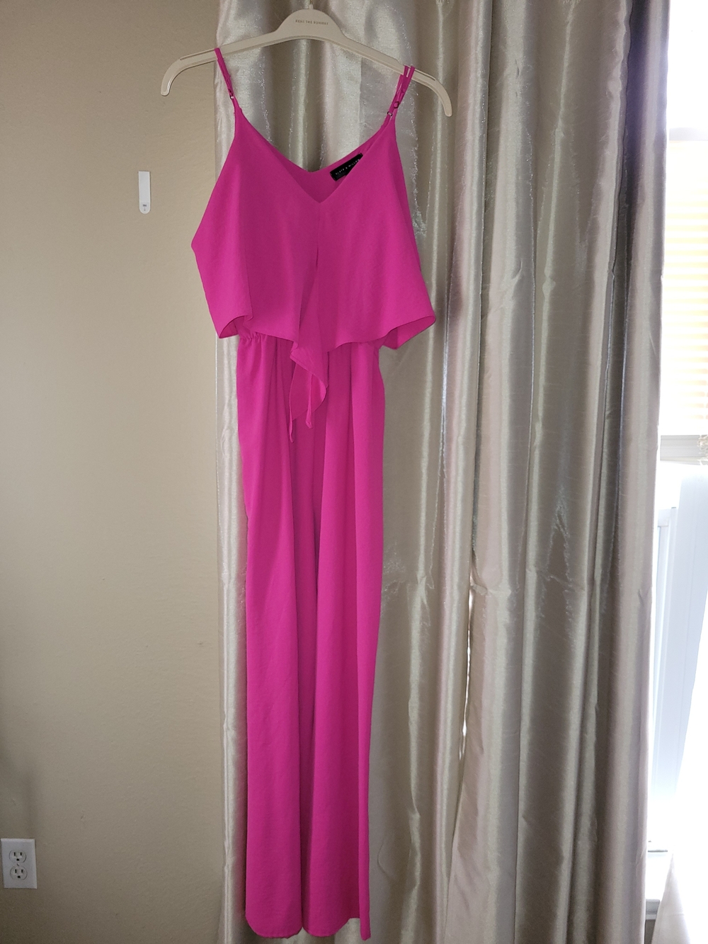 Slate & Willow Neon Pink Wide-Leg Jumpsuit